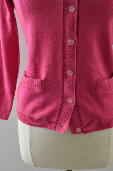 Vintage Pink Sweater Cardigan