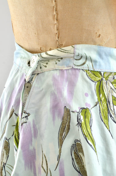 1950s Printed Skirt