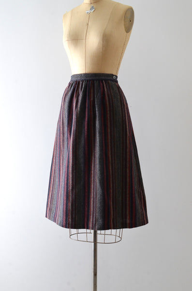 Vintage Striped Wrap Skirt