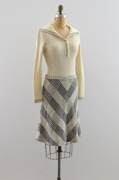 Vintage 1970s Knit Dress