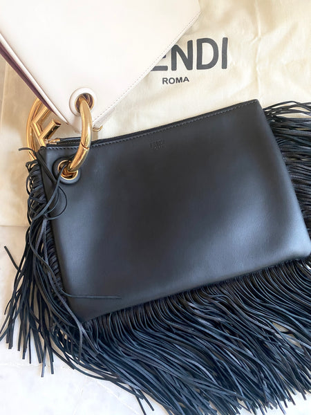 Rare Fendi Triplette Pouch w/ Fringe