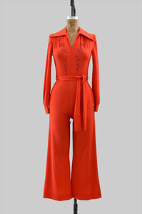 Vintage Red Jumpsuit