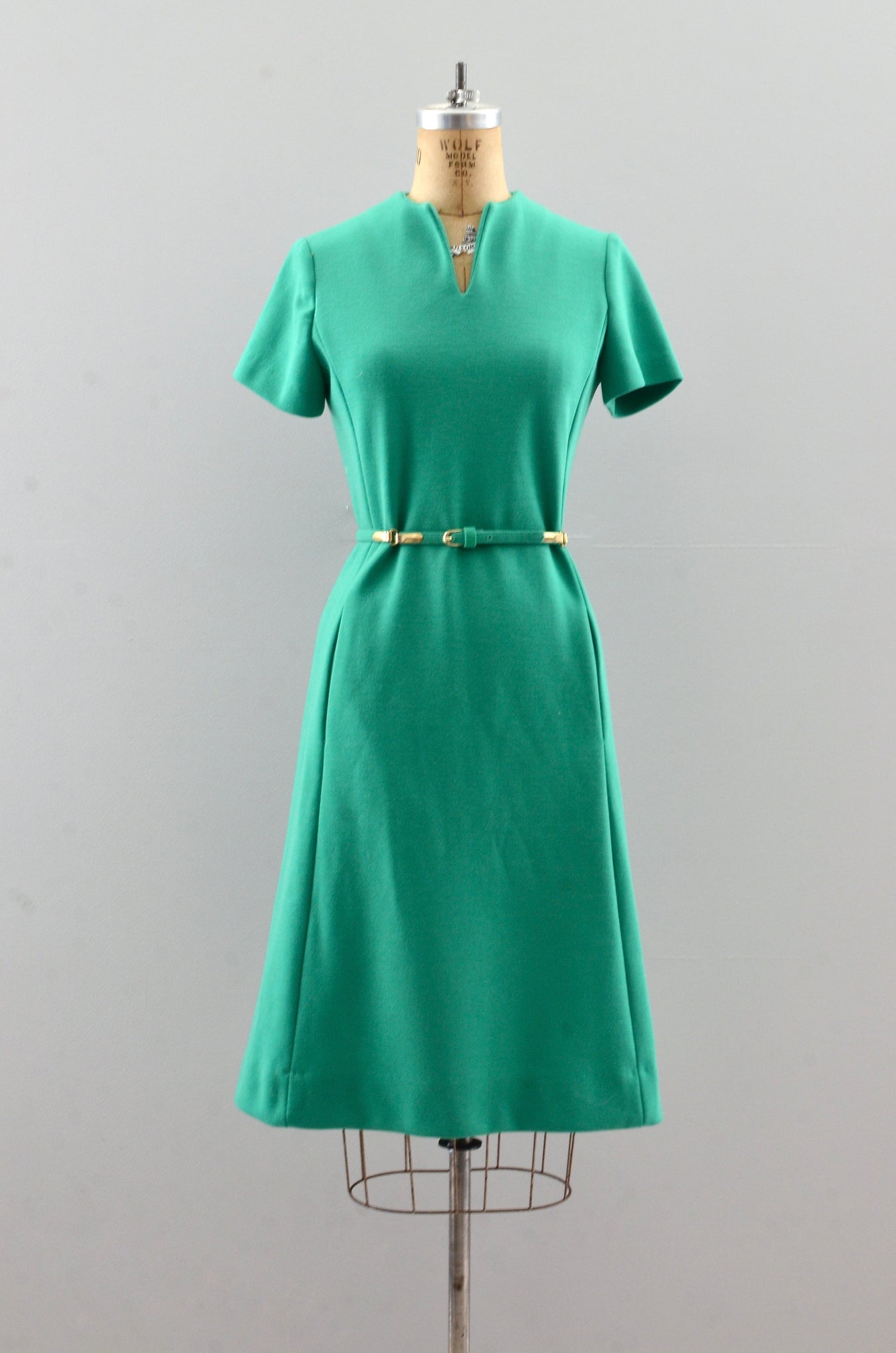 Vintage 1960s Green Dress
