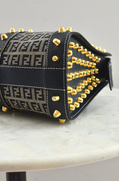 Fendi Studded Top-Handle Bag