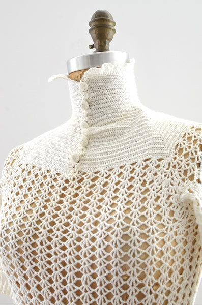 Vintage 1930s Hand Crocheted Dress