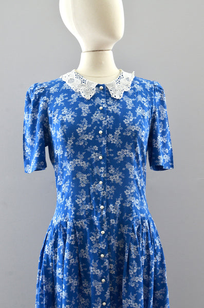 Vintage 90s Blue Dress