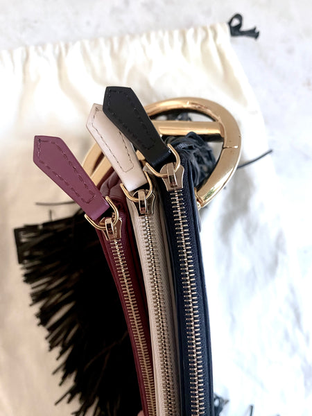 Rare Fendi Triplette Pouch w/ Fringe