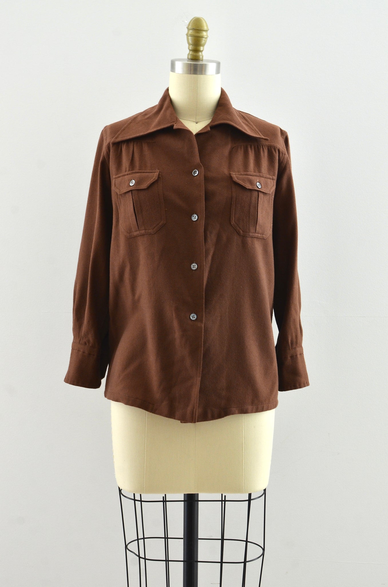 Vintage 40's Brown Wool Shirt