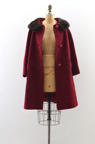 Vintage 1960s Berry Coat