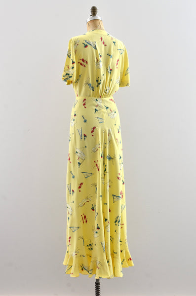 1950's Novelty Print Dressing Gown