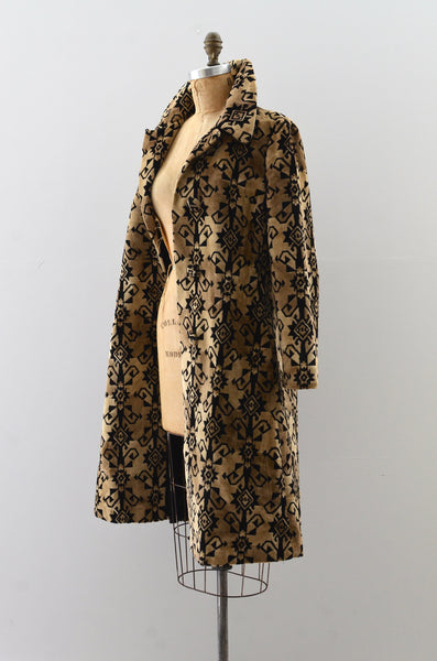 Vintage 60s Carpet Tapestry Coat