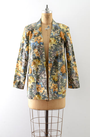 Vintage Floral Cotton Blazer