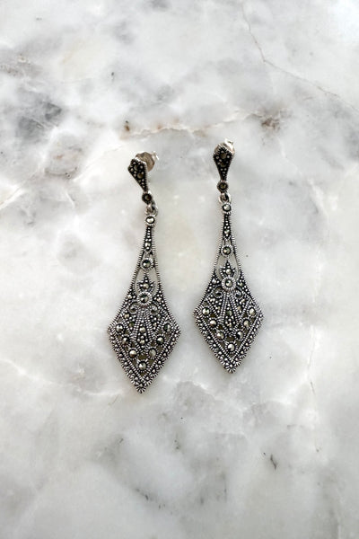 Flamenco Marcasite Sterling Silver Earrings