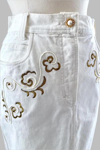 Mondi White Denim SKirt