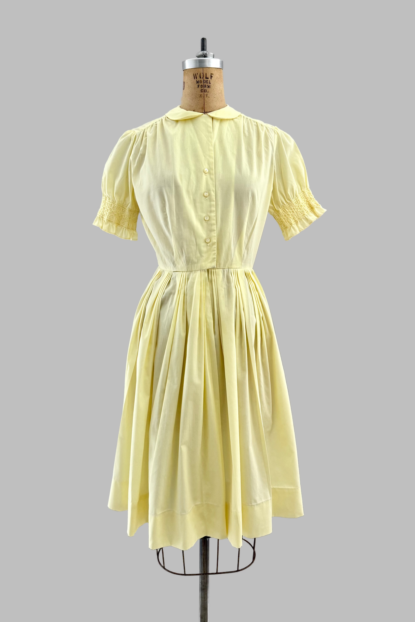 vintage 1950s Yellow Dress