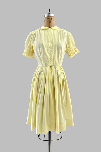 vintage 1950s Yellow Dress