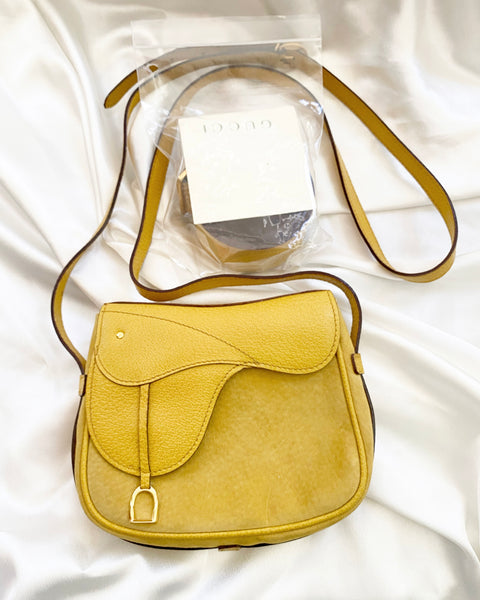 Rare Vintage Gucci Saddle Equestrian Bag