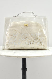 HERMÈS Kelly Transparent Bag Beach Vinyl Handbag