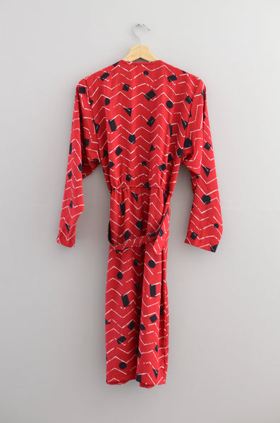 Vintage 90s Geometric Print Dress