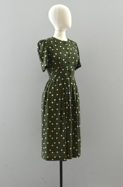 Vintage Puff Sleeve Dress