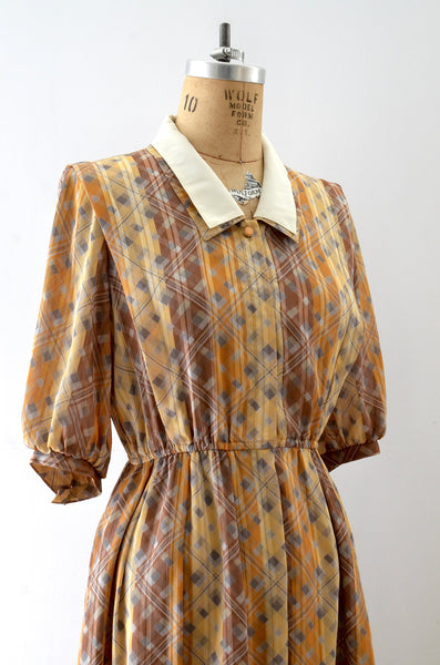 Vintage 1970s Printed Dress