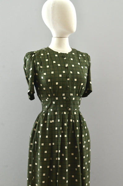 Vintage Puff Sleeve Dress