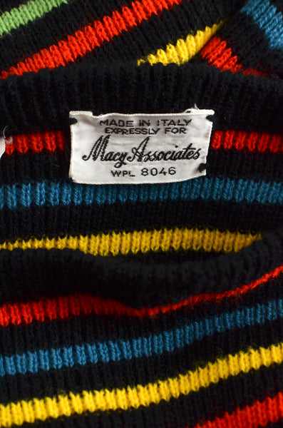 Vinage 70's Rainbow Striped Sweater