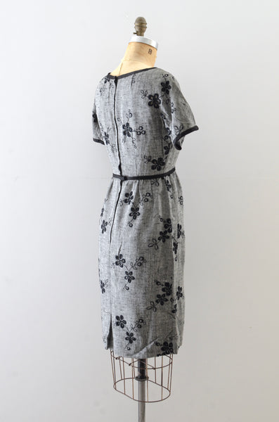 Vintage 1960s Embroidered Eyelet Dress