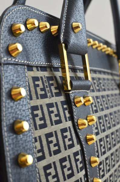 Fendi Studded Top-Handle Bag