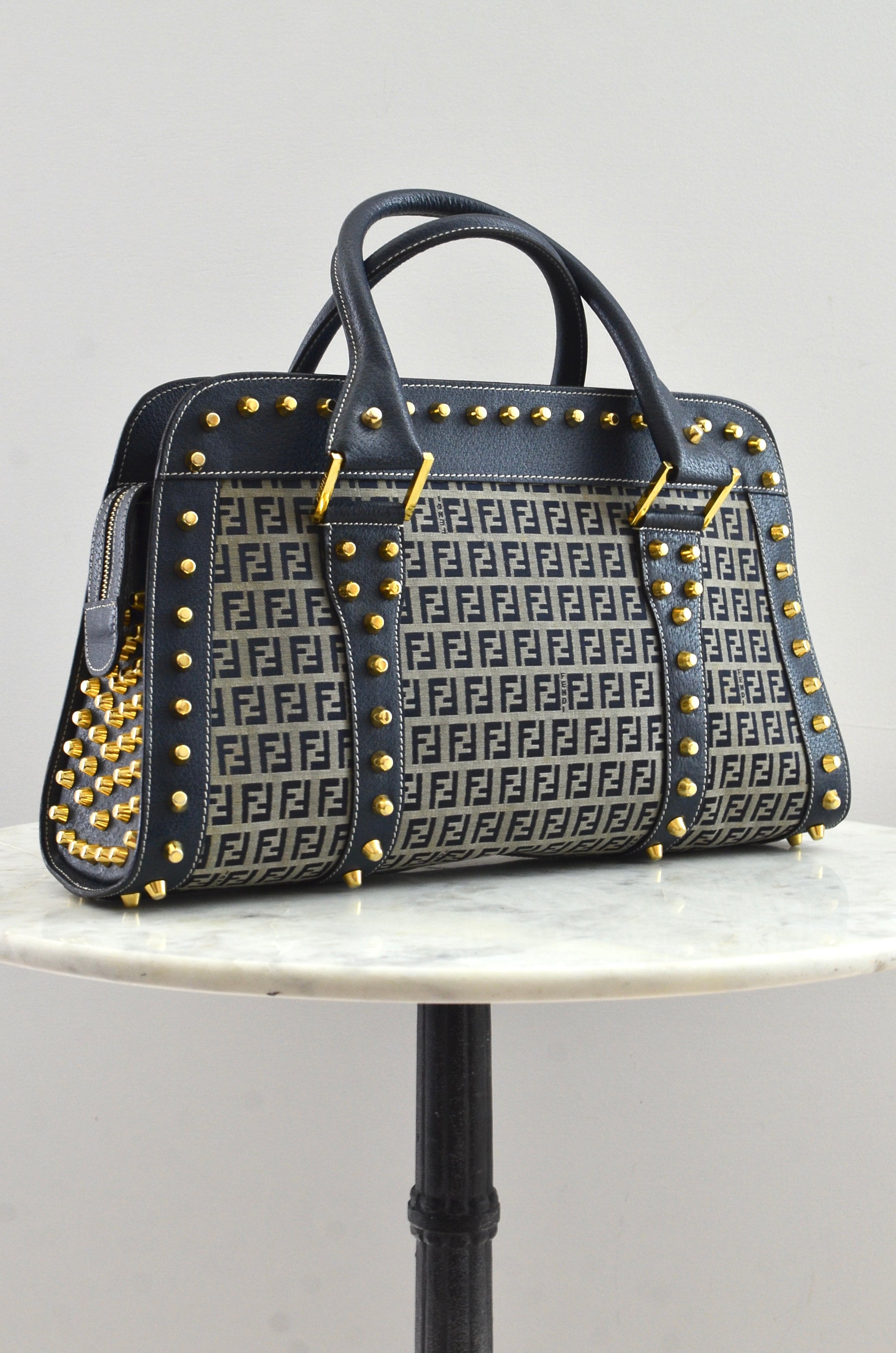 【関税&送料込み】Fendi Top Handle Bags Fendi Studded Top-Handle Bag – Pickled Vintage
