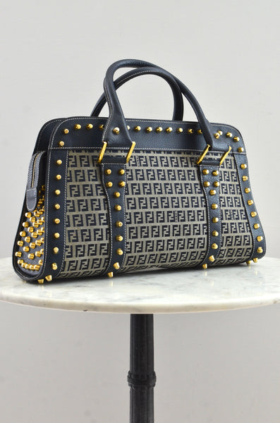 Fendi Studded Top-Handle Bag