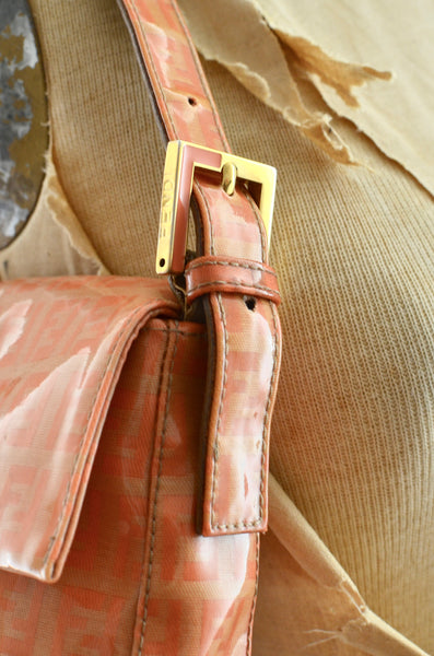 Fendi Baguette Orange Zucchino Bag
