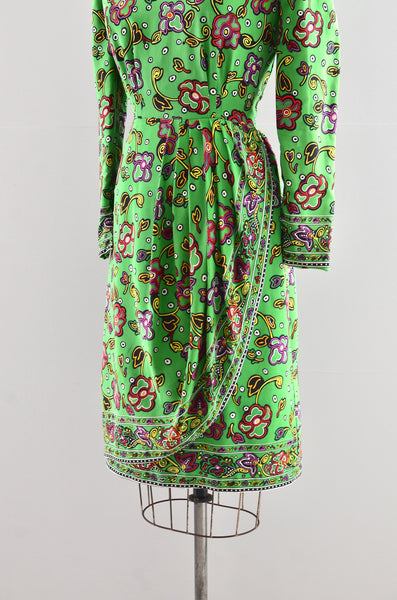 Vintage Victor Costa Silk Fleur Dress