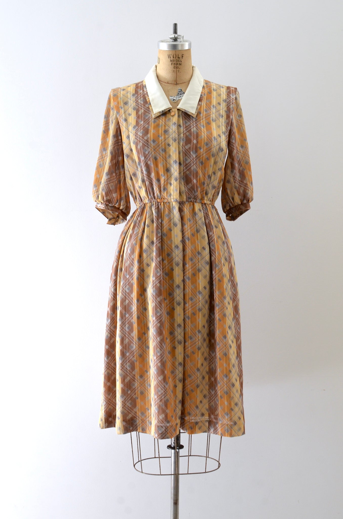 Vintage 1970s Printed Dress