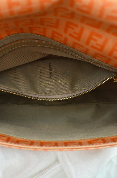 Fendi Baguette Orange Zucchino Bag