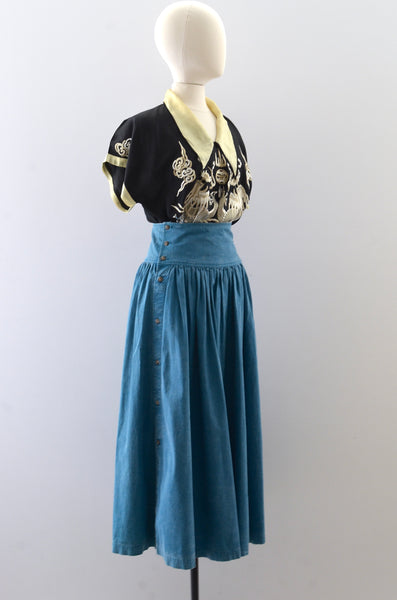 Vintage 1980's High Waisted Skirt