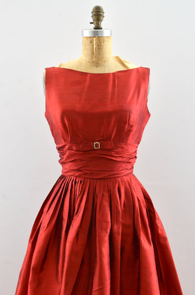Vintage Gerry Gilden Raw Silk Dress