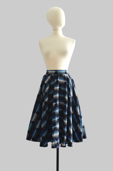 Vintage  1950s Printed Skirt