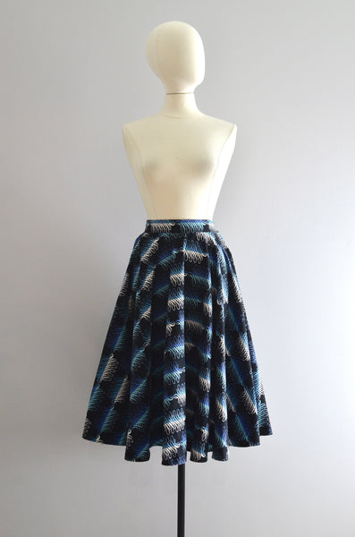 Vintage  1950s Printed Skirt