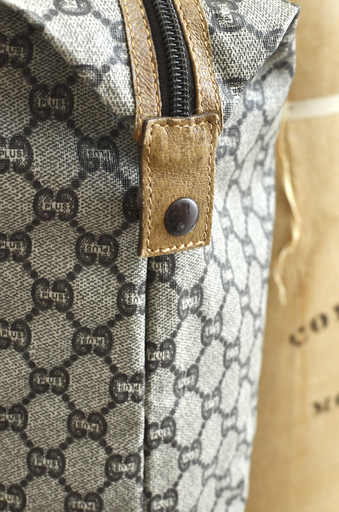 Gucci, Bags, Vintage Gucci Monogram Gg Supreme Sherry Web Boston Duffle  Bag