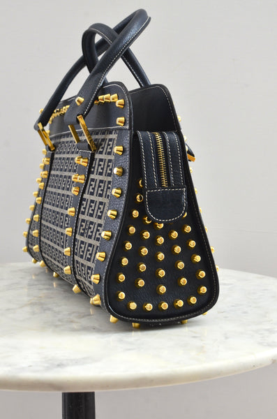 Fendi Studded Top-Handle Bag