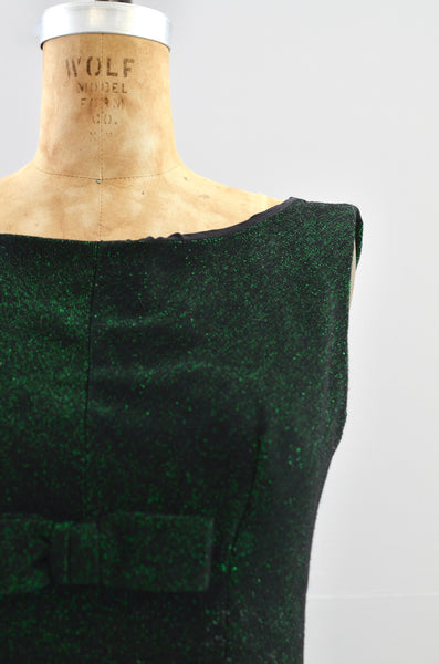 Vintage 1960s Green Lurex Dress