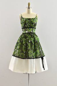 Vintage 50's Green Daydress