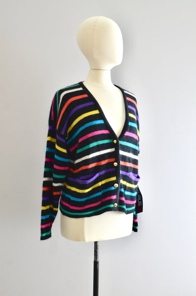 Vintage Rainbow Stripe Cardigan