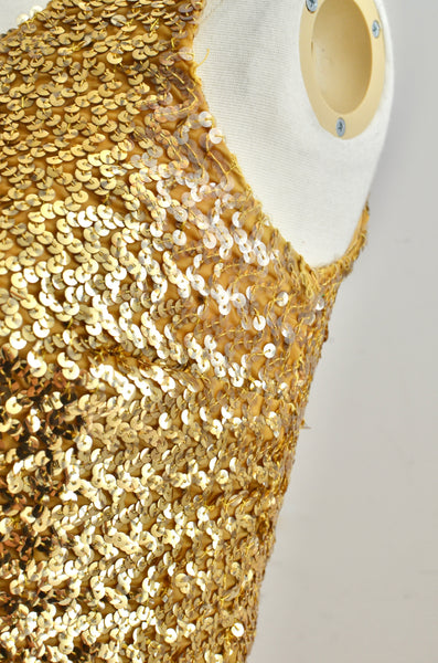 Vintage Gold Sequin Dress