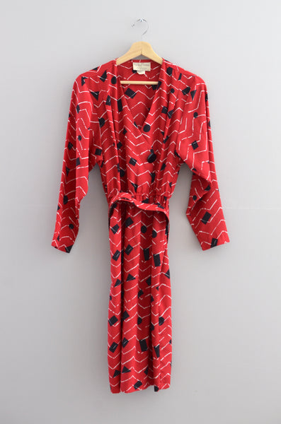 Vintage 90s Geometric Print Dress