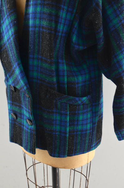 Vintage 1980s Plaid Jacket