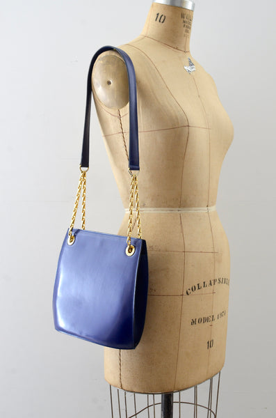 Vintage Celine Gold Chain Shoulder Bag