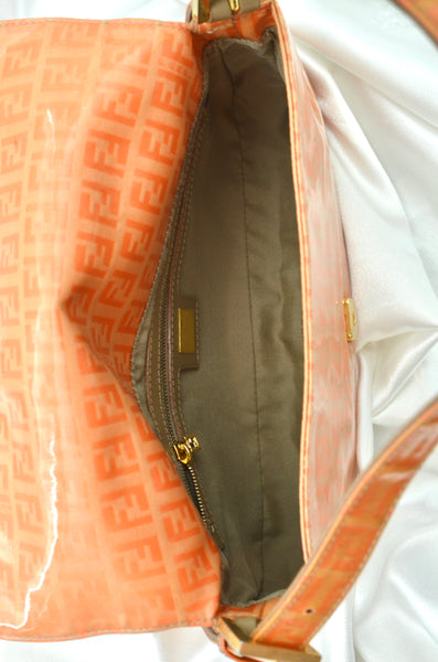 Fendi Baguette Orange Zucchino Bag