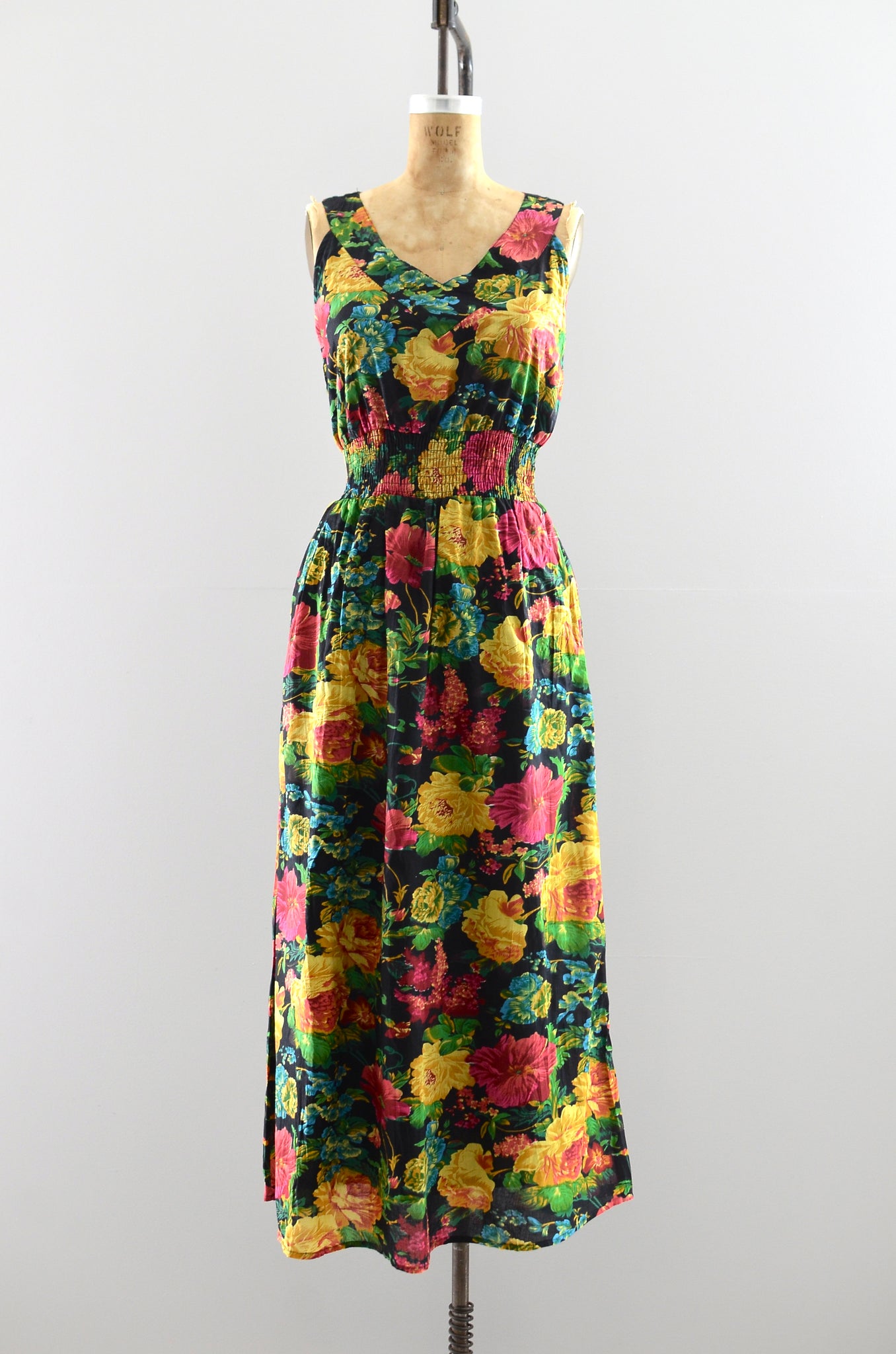 Vintage 90s Dark Floral Dress Vintage 90s Dark Floral Dress